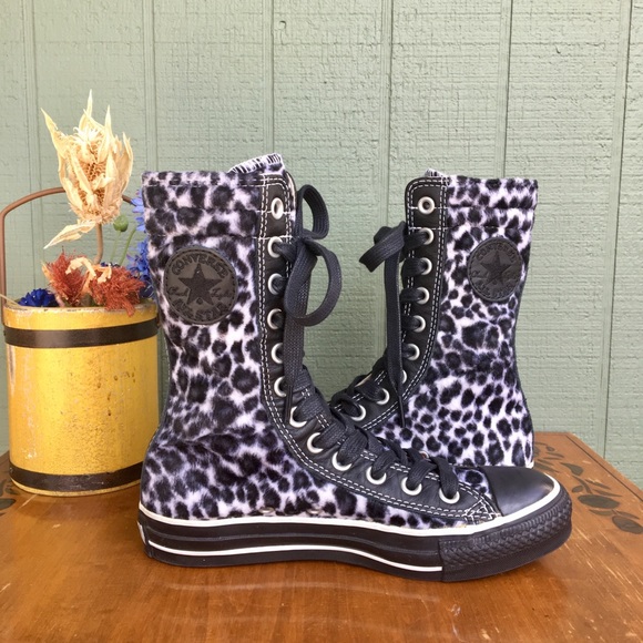 Rare 2001 Ltd. Plush Snow Leopard X-Hi Converse - Picture 2 of 8